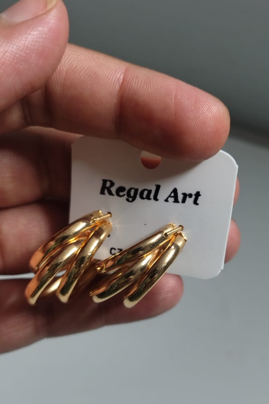 Luxe Gold-Tone Multi-Layered Hoop