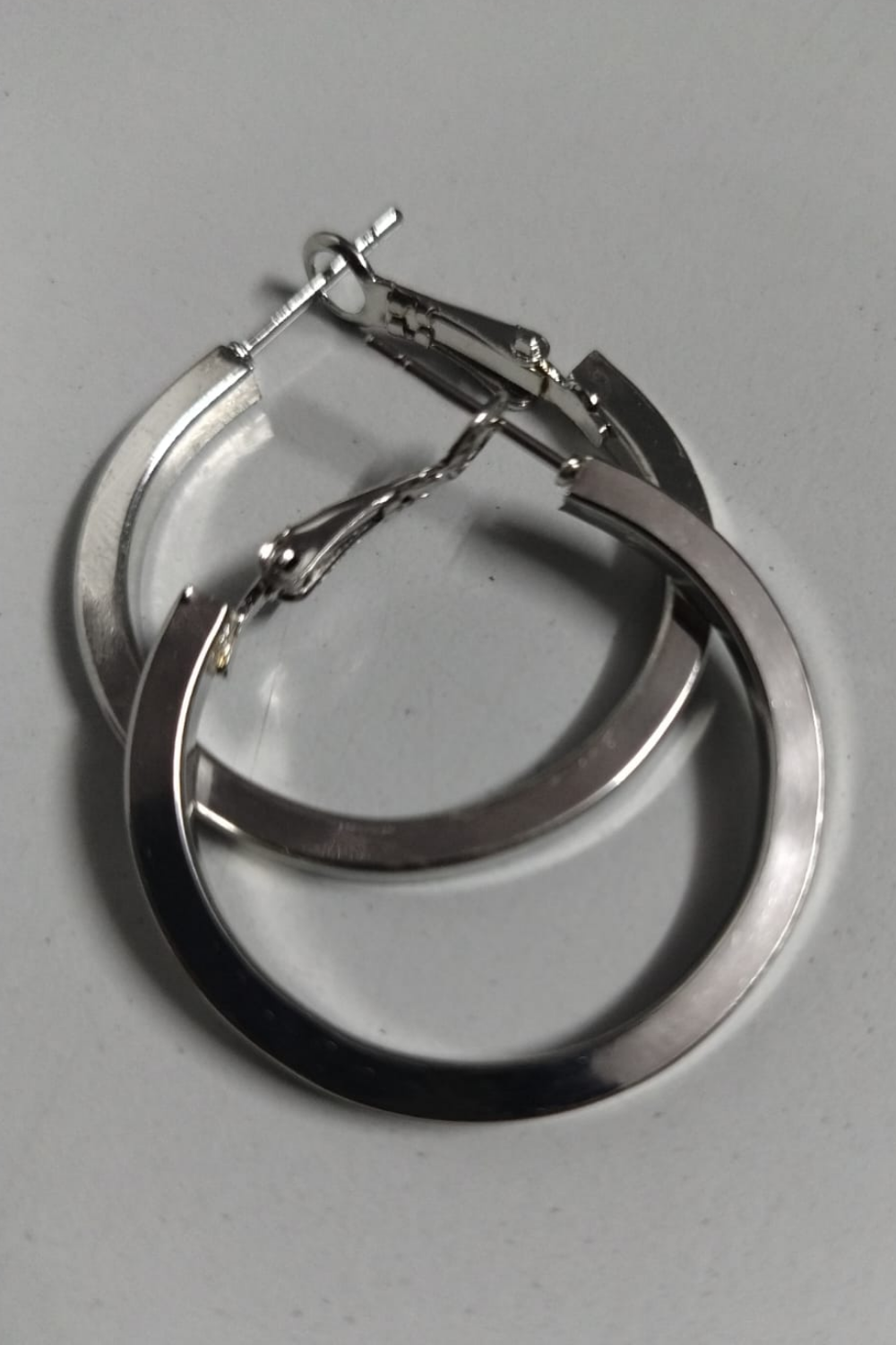 Classic Silver Tone Hoop – Minimalist Round Hoops