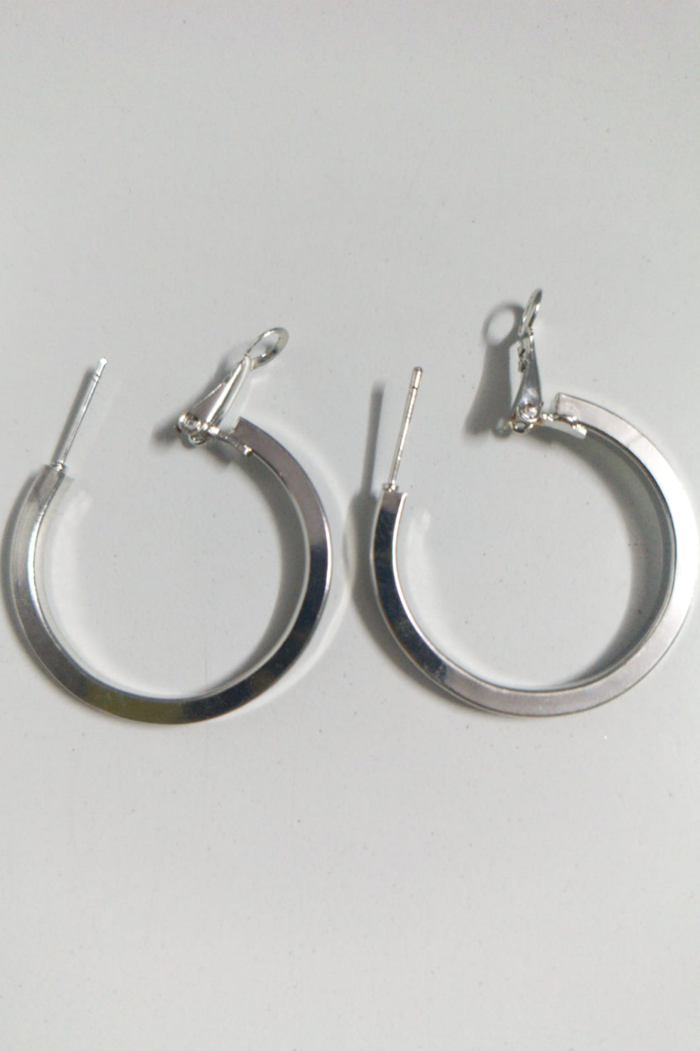 Classic Silver Tone Hoop – Minimalist Round Hoops