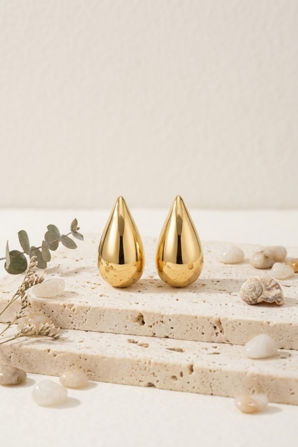 Luxe Gold-Tone Teardrop Stud