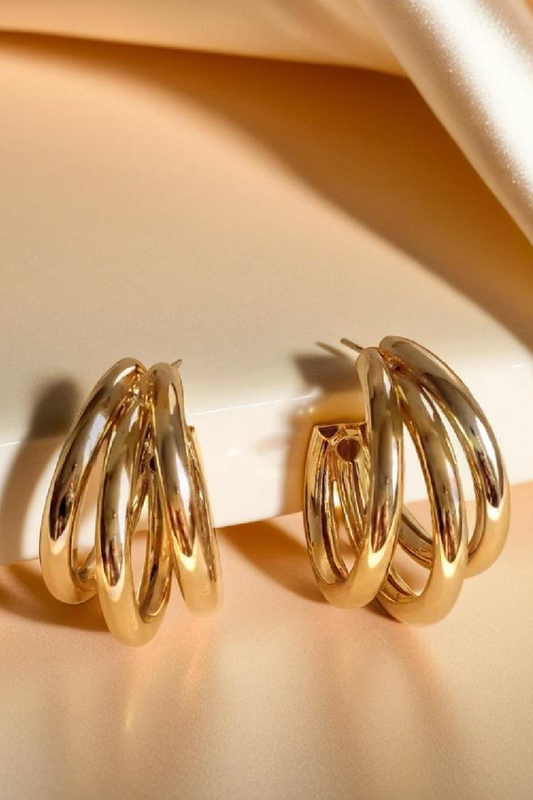 Luxe Gold-Tone Multi-Layered Hoop