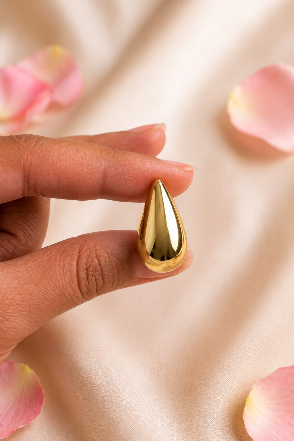 Luxe Gold-Tone Teardrop Stud
